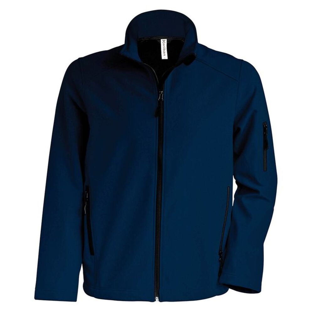 Kariban Mens Contemporary Softshell 3 Layer Performance Zip up Jacket Szs  / Nav